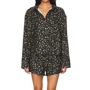 NWT Intimately‎ FP Early Morning Sleep Set in Black Combo Size M